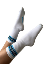Load image into Gallery viewer, DEFECTED BLUE HOOPS SOCKS