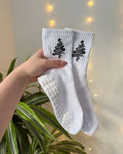 Load image into Gallery viewer, "STARLIGHT" WHITE (MID CREW) GRIP SOCKS