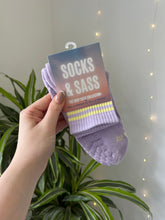 Load image into Gallery viewer, "SPRING SERENITY" (MID CREW) GRIP SOCKS