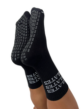 Load image into Gallery viewer, "PILATES PILATES PILATES" BLACK GRIP SOCKS