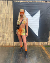 Load image into Gallery viewer, "LOST IN MUSIC" ORANGE CREW SOCKS