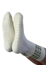 Load image into Gallery viewer, "PILATES PILATES PILATES" BEIGE / BEIGE GRIP SOCKS