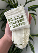 Load image into Gallery viewer, "PILATES PILATES PILATES" BEIGE / BEIGE GRIP SOCKS