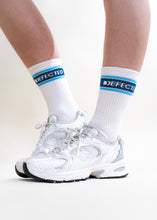 Load image into Gallery viewer, DEFECTED BLUE HOOPS SOCKS