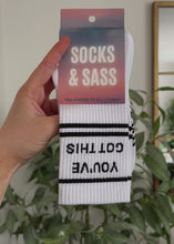 Load and play video in Gallery viewer, &quot;YOU&#39;VE GOT THIS&quot; CREW SOCKS
