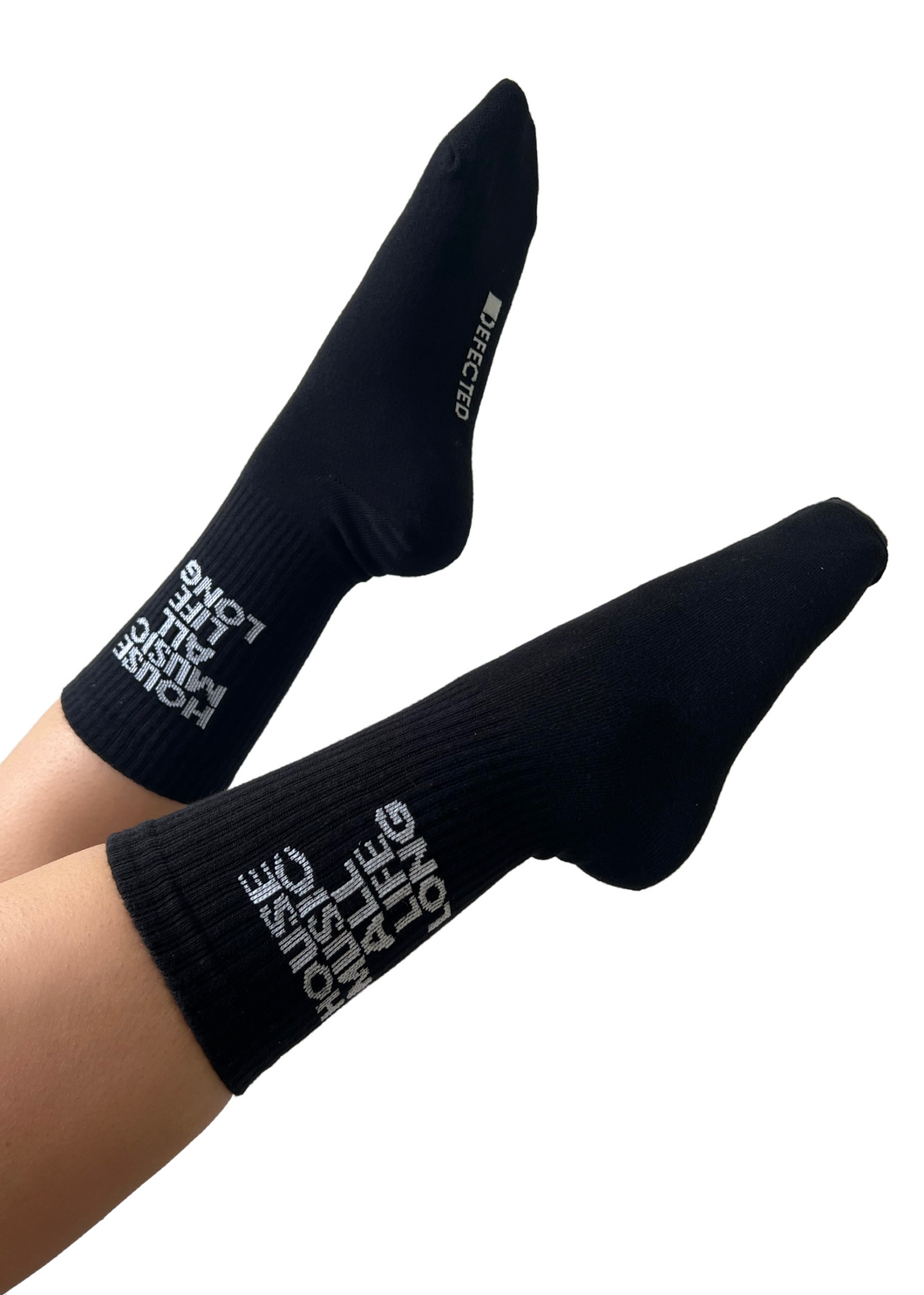 DEFECTED HOUSE MUSIC ALL LIFE LONG BLACK SOCKS