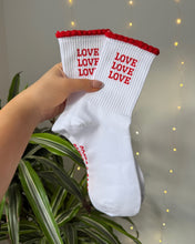 Load image into Gallery viewer, "WHERE LOVE LIVES" CREW SOCKS
