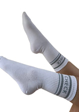 Load image into Gallery viewer, &quot;VIBE CHECK&quot; CREW SOCKS
