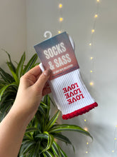 Load image into Gallery viewer, &quot;WHERE LOVE LIVES&quot; GRIP SOCKS

