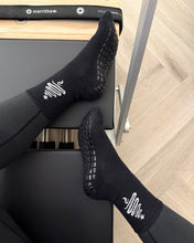 Load image into Gallery viewer, "STARLIGHT" BLACK (MID CREW) GRIP SOCKS
