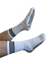 Load image into Gallery viewer, &quot;UNISASS&quot; MENS GRIP SOCKS - WHITE (SIZE 6-12)
