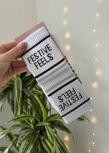 Load image into Gallery viewer, &quot;FESTIVE FEELS&quot; CREW SOCKS
