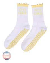 Load image into Gallery viewer, &quot;CUTE CHICK&quot; GRIP SOCKS
