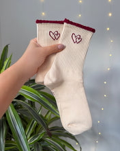Load image into Gallery viewer, "HEART TO HEART" CREW SOCKS
