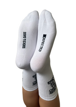Load image into Gallery viewer, DEFECTED HOUSE MUSIC ALL LIFE LONG WHITE SOCKS
