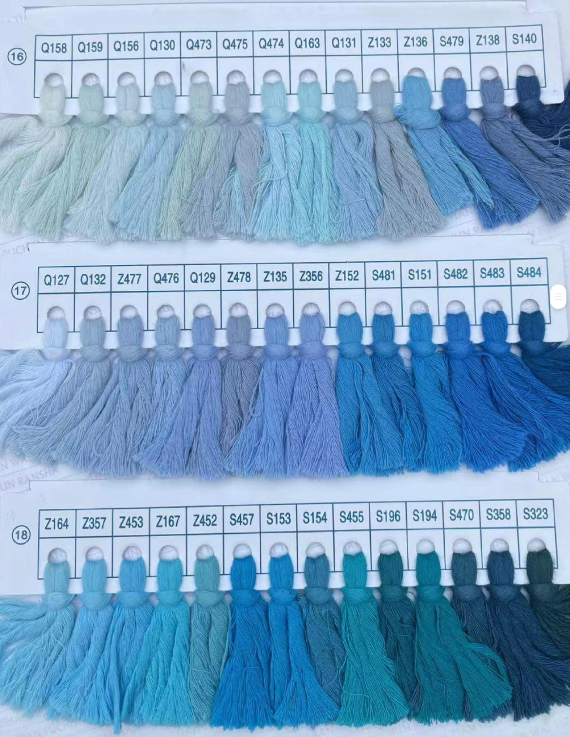 Snelson's Colour Guide COLOUR CHART 7 – SOCKS & SASS