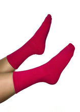 Load image into Gallery viewer, NEON PINK CREW SOCKS
